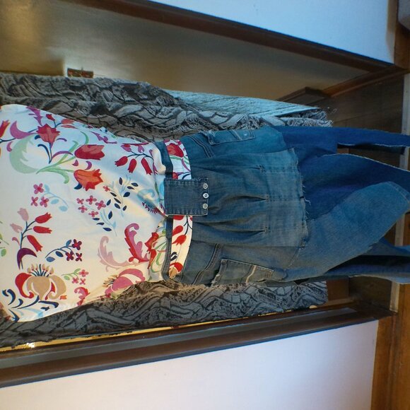 Upcycled  Dress, Jeans, - Picture 3 of 4